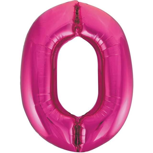 0 - Pink 34" Numeral Balloon