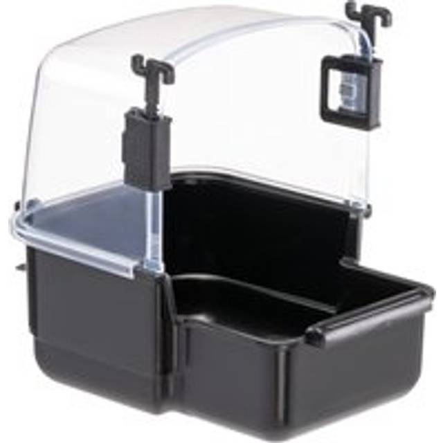 Ferplast fågelbad stora parakiter, svart - L 19 x B 23 x H 22 cm