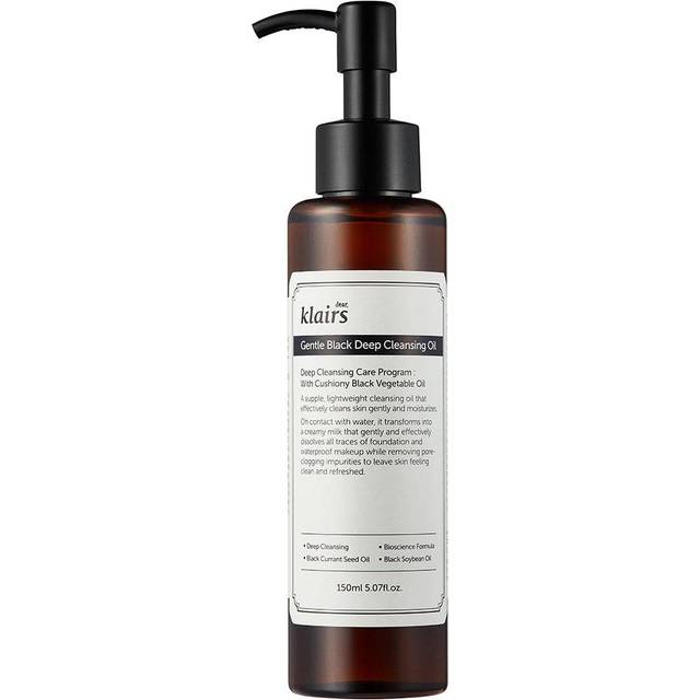 Klairs Gentle Black Deep Cleansing Oil 150ml - Bedste ansigtsrens - Dinskønhed.dk