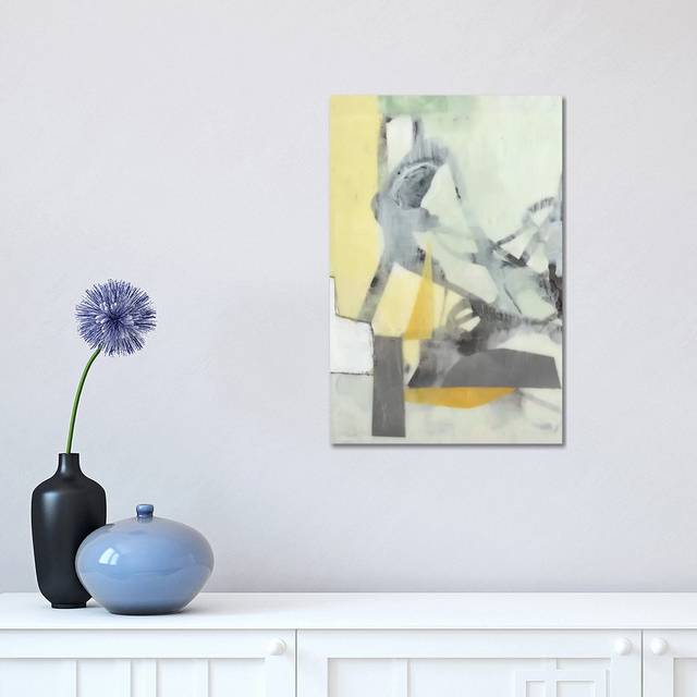 Ribbon in Wax I by Jennifer Goldberger - Wrapped Canvas Painting (30.48 cm H x 45.72 cm W)