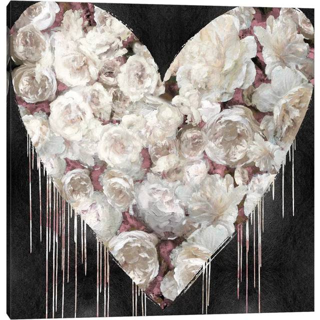 Big Hearted Flowers III by Lindsay Rodgers - Wrapped Canvas Graphic Art (45.72 cm H x 45.72 cm W x 1.91 cm D)