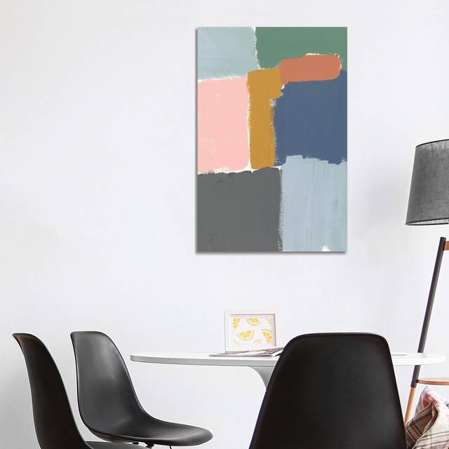 Muted Color Block II by Jennifer Goldberger - Wrapped Canvas Graphic Art (101.6cm H x 66.04cm W x 1.905cm D)