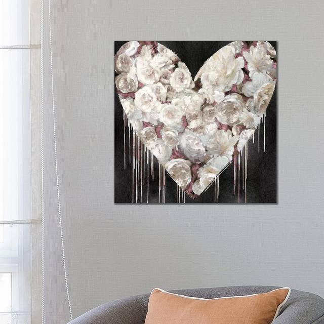 Big Hearted Flowers III by Lindsay Rodgers - Wrapped Canvas Graphic Art (66.04 cm H x 66.04 cm W x 3.175 cm D)