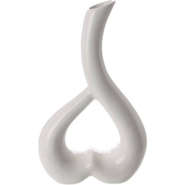 Lotuss White Heart Shaped Bud Flower Vase