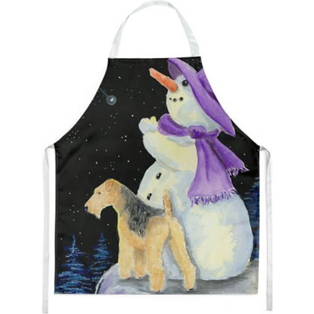 Caroline's Treasures SS8956APRON Snowman with Lakeland Terrier Apron  Large  Multicolor