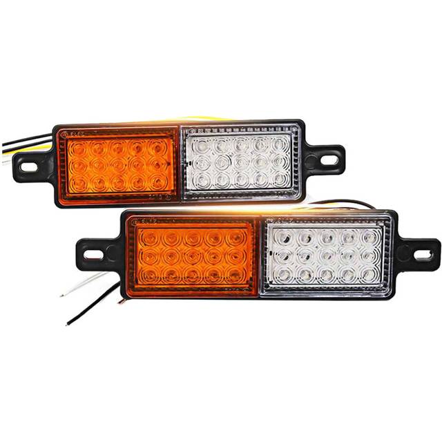 2Pcs 12V 30 LED Car Truck Bull Bar Light Bullbar Front Bumper Light Front Indicator Park Lamp Signal