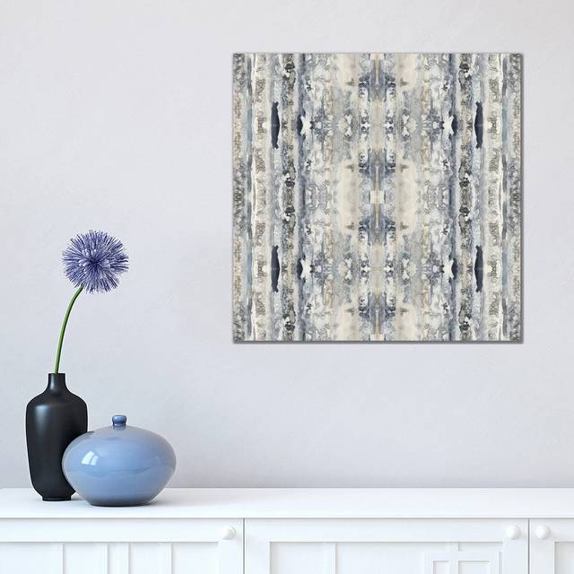 Mirrored Strata I by Jennifer Goldberger - Wrapped Canvas Painting (45.72cm H x 45.72cm W x 1.905cm D)