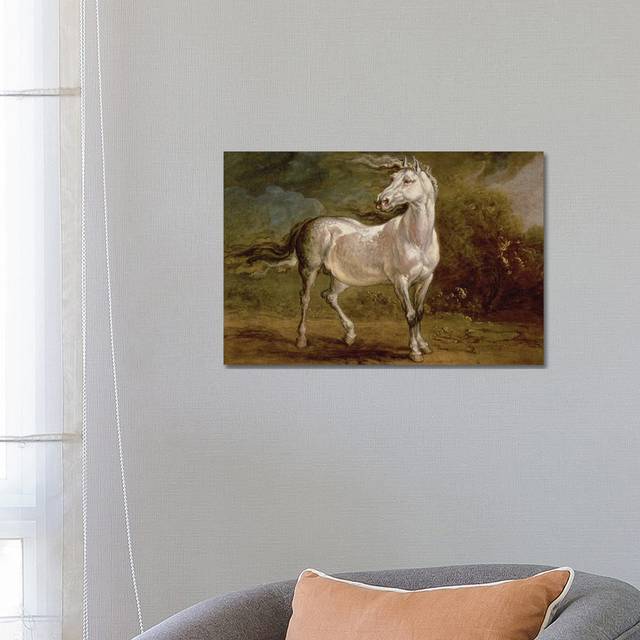 A Grey Charger in a Landscape by James Ward - Wrapped Canvas Painting (30.48cm H x 45.72cm W x 1.9cm D)