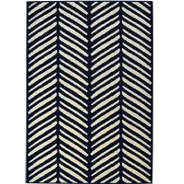 Maestro Herringbone Runners - Navy/White - 120 X 170 - Homemaker