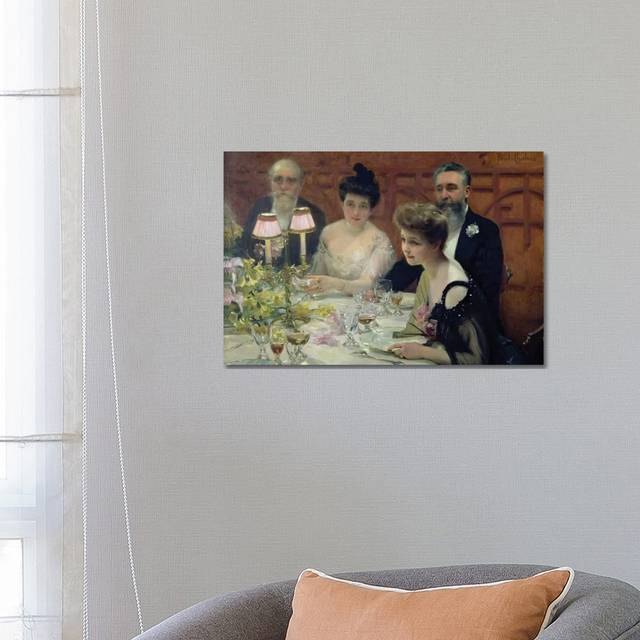 The Corner of the Table, 1904 by Paul Chabas - Wrapped Canvas Graphic Art (45.72cm H x 66.04cm W x 3.81cm D)