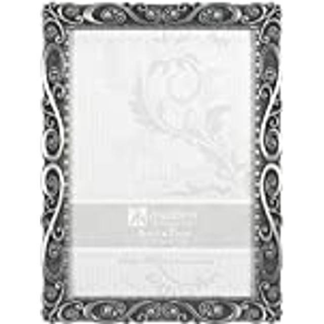 International Designs 5371-57 Morgan Pewter Metal Picture Frame, 5x7, Silver