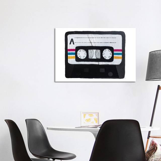 Casette Tape by Kelly Lottahall - Wrapped Canvas Graphic Art (66.04cm H x 101.6cm W x 1.91cm D)