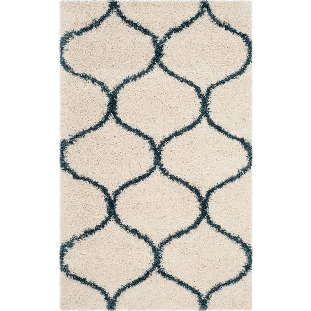Atencio Power Loom Ivory/Slate Blue Rug (Rectangle 90 x 150cm)