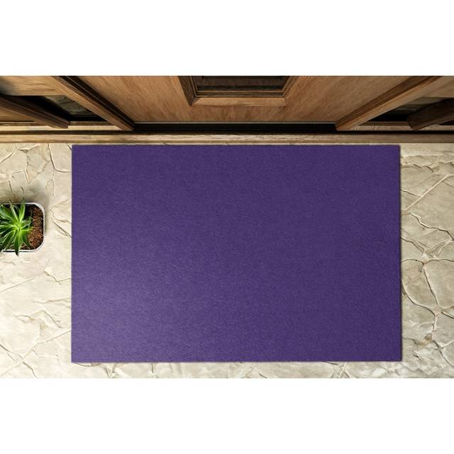 Gravel W39 x L59 cm Non-Slip Outdoor Door Mat - Violet (59cm W X 39cm L)