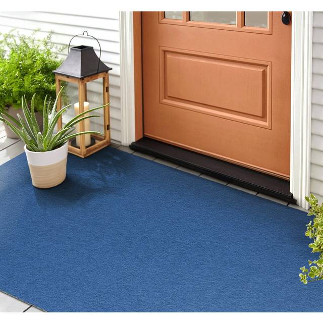 Gravel W39 x L59 cm Non-Slip Outdoor Door Mat - Water (59cm W X 39cm L)