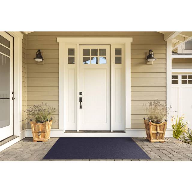 Gravel W39 x L59 cm Non-Slip Outdoor Door Mat - Gloomy (59cm W X 39cm L)