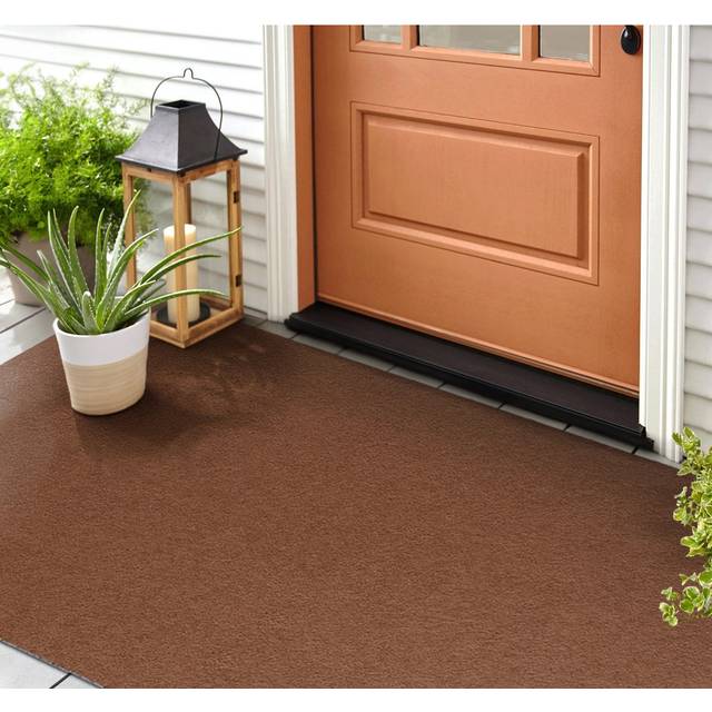 Gravel W39 x L59 cm Non-Slip Outdoor Door Mat - Copper (59cm W X 39cm L)