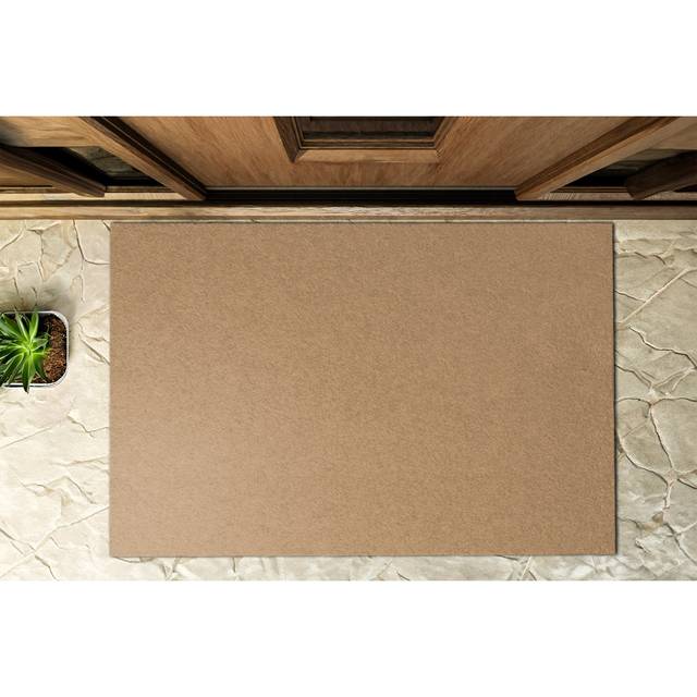 Gravel W39 x L59 cm Non-Slip Outdoor Door Mat - Coffee (59cm W X 39cm L)