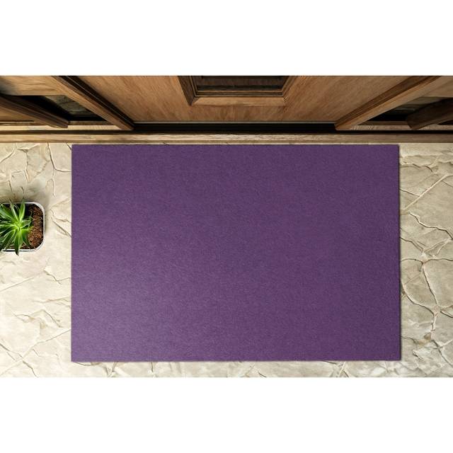 Gravel W39 x L59 cm Non-Slip Outdoor Door Mat - Lavender (59cm W X 39cm L)