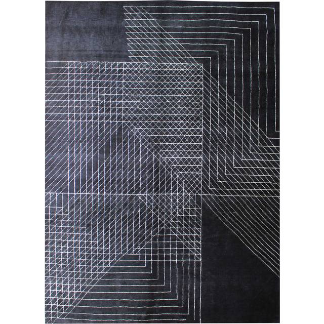 100% Wool Black Rug (307cm W X 400cm L)