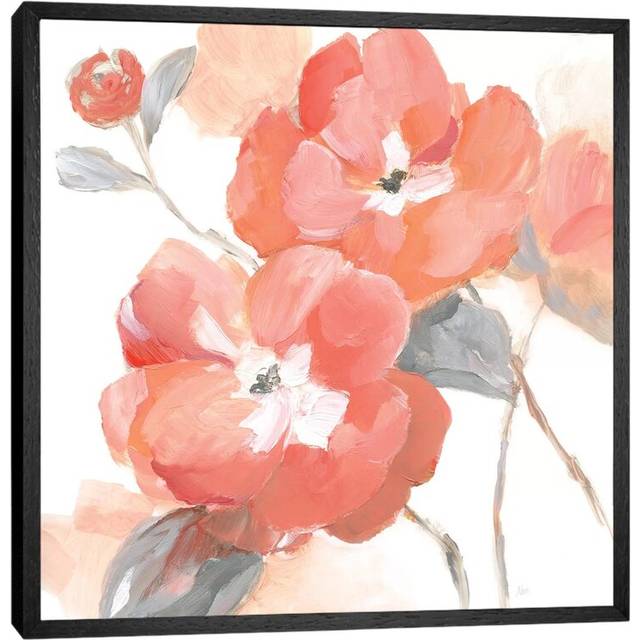 Coral Fantasy II by Nan - Graphic Art Print on Canvas - Black Framed (93.98cm H x 93.98cm W x 3.81cm D)