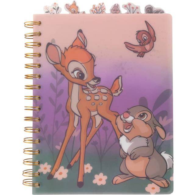 Innovative Designs Disney Bambi Tab Journal Notebook  Spiral Bound  144 Lined Pages  8 x 7
