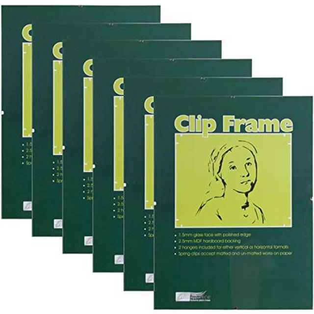 Ambiance Gallery Clip Frame - 4x6-6 Pack of Modern Low-Profile Invisible Minimalist Picture Frames - Poster Frames with Glass and Backing