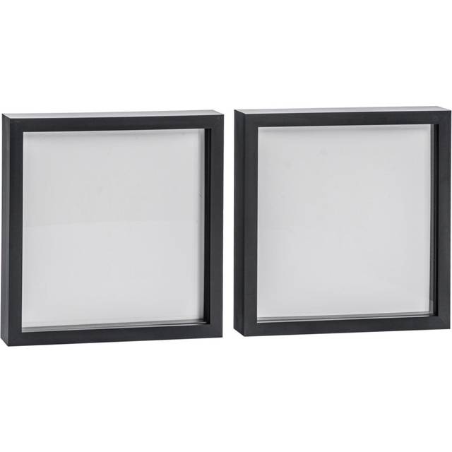 Nicola Spring - 3D Box Photo Frames - Black (27.5cm H x 27.5cm W x 3.5cm D)