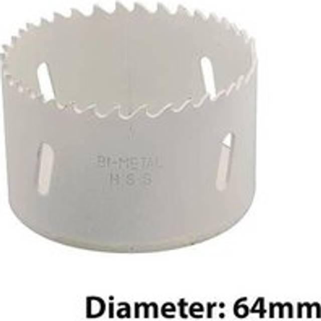 Bi Metal Core Drill Bits 64mm Diameter HSS STEEL Wood Hole Saw Worktop Cutters