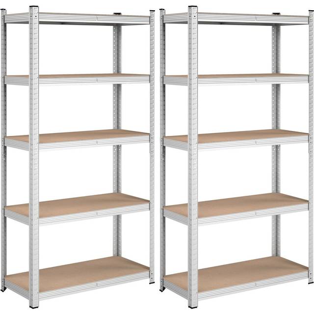 5-Tier Heavy-Duty Shelving Unit, Silver / 40 x 90 x 180 cm / 2