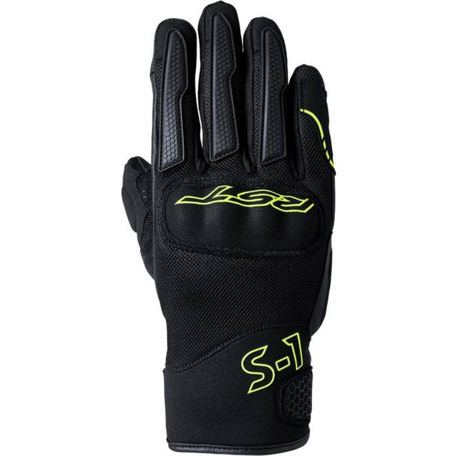 RST S1 Mesh Motorcycle Gloves, black-yellow, Size M for Men