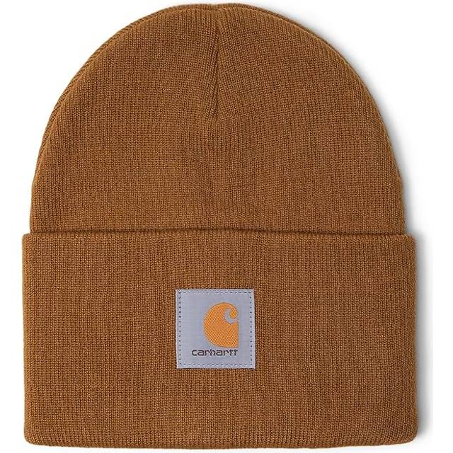 Carhartt Unisex stickad mössa med manschett, Carhartt brun, one size