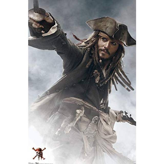 "Trends International Disney Pirates of the Caribbean: At World's End - Jack Sparrow Wall Poster  14.725"""""""" x 22.375""""""""  Premium Unframed Version"
