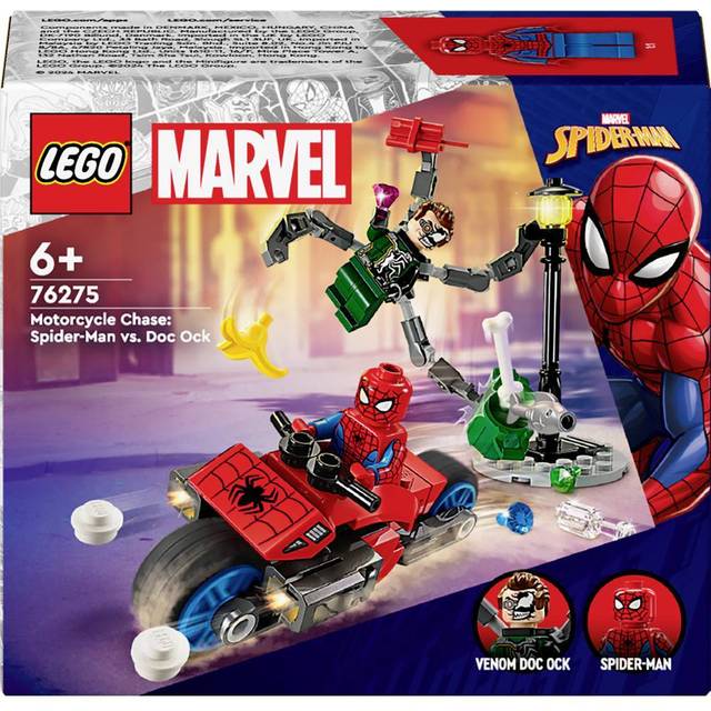 Lego Marvel 76275 Motorcycle Chase Spider-Man Vs Doc Ock Playset