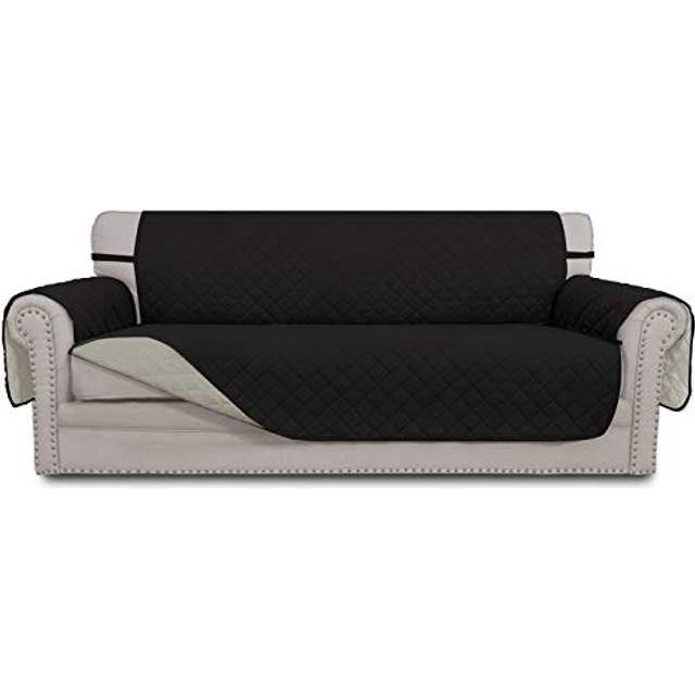 Easy-Going Reversible Oversized Couch Cover for 3 Cushion Couch Sofa Cover for Dogs Water Resistant Furniture Protector Cover with Foam Sticks for Pet