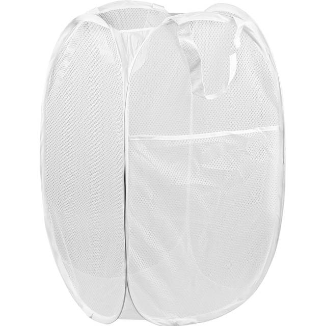 DUCOO Pop Up Laundry Hamper  14.6 x 14.6 x 22.5 in  Mesh  Foldable  White