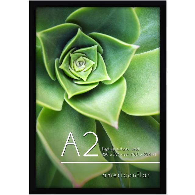 Americanflat A2 Picture Frame in Black - composite Wood with Polished Plexiglass - Horizontal and Vertical Formats for Wall - 165 x 234 in