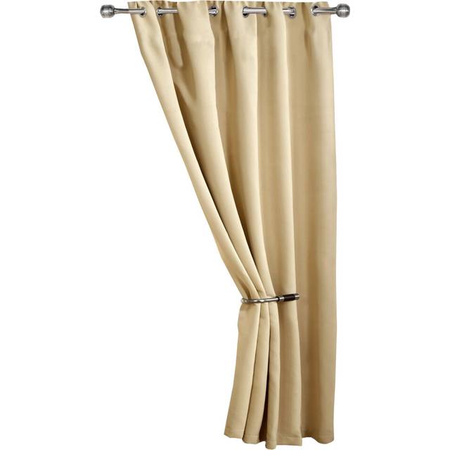 Cali Eyelet - Woven Thermal Blackout Eyelet Curtains in Beige - Width 46" x Drop 84" (117 x 213cm) - Single for Door - Emma Barclay | TJ Hughes