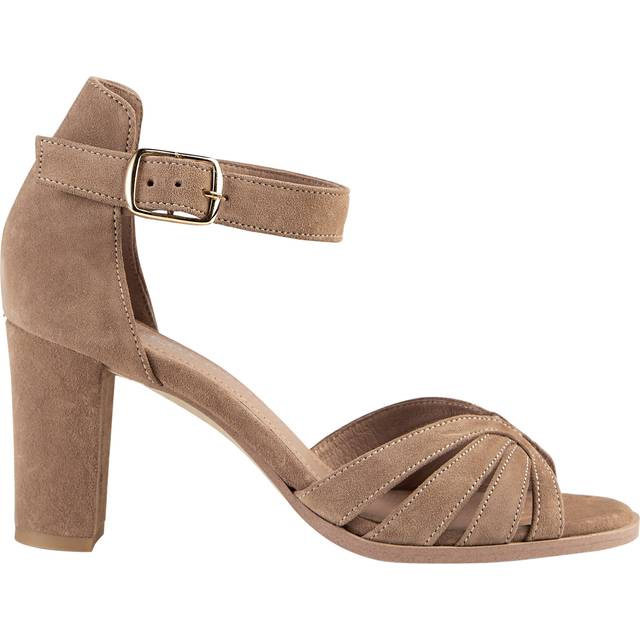 Pavement Gillian Højhælede Sandaler, Taupe Suede