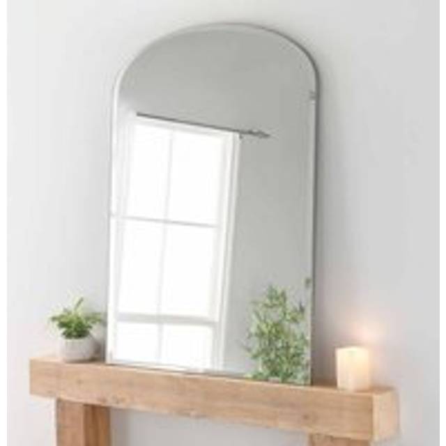 Yearn Mirrors Yearn Delicacy Large Mantle Mirror Silver Bevelled 91 X 120cm, Silver