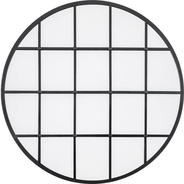 Marshborough Round Mirror Black 1150X25x1150mm (115cm H X 115cm W X 2.5cm D)
