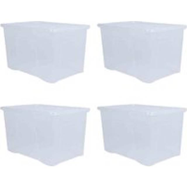 Wham Set 4 Crystal 102L Box & Lid Clear, Clear