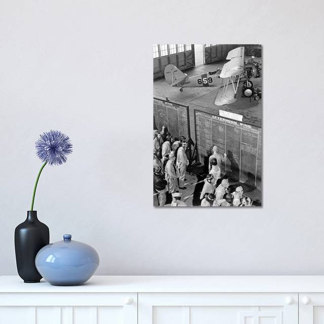 Aviation Cadets Check Flight Boards for Last Minute Instructions by Stocktrek Images - Wrapped Canvas Art Prints (45.72cm H x 30.48cm W x 1.91cm D)