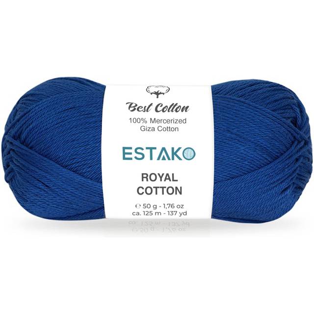 Estako Royal cotton  100 Mercerized giza cotton Yarn  Soft  Super Fino 1 for crochet and Knitting 176 Oz 50g  137 Yrds 125m 5078