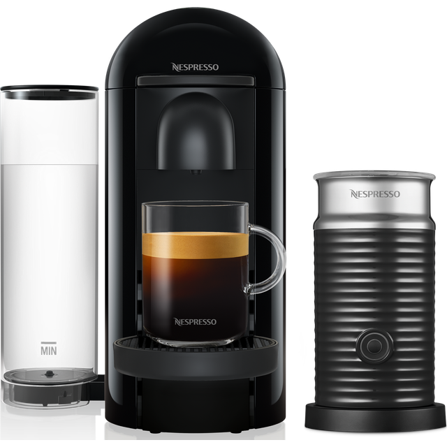 Nespresso - Kaffemaskin - Vertuo Plus Svart + Aeroccino 3 Mjölkskummare