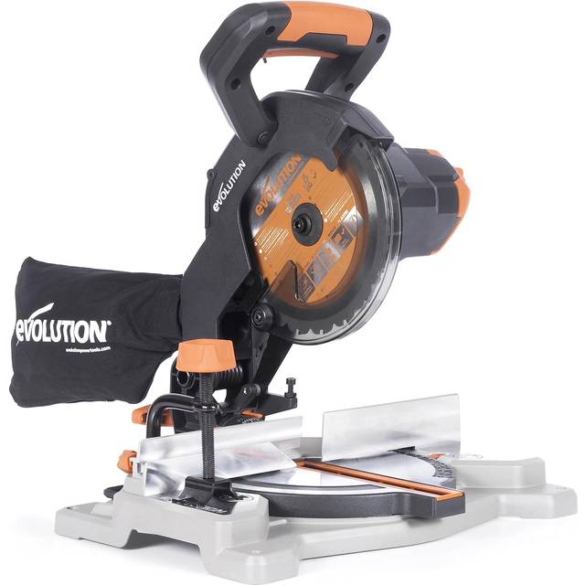 Evolution Power Tools - Evolution Cordless R185CMS-Li Compound Mitre Saw 18v Li-Ion ext Inc Multi-Material Blade (Bare - No Battery & Charger)