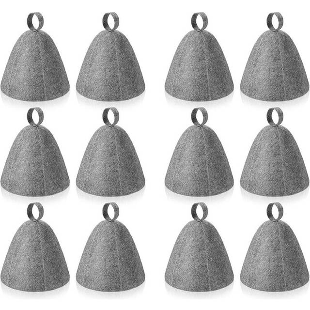 12Pcs Sauna Hat Felt Bath Head Protection Absorbent Cap for Shower Steam Room Accessories