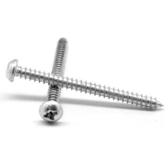 ASMC Industrial No.8-15 x 1.5 in. Phillips Round Head Type A Sheet Metal Screw, Low Carbon Steel - Zinc Plated - 2000 Piece