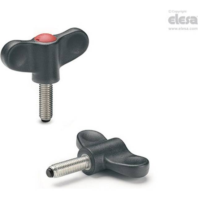 ELESA EWN-SST-p-P Wing nuts Technopolymer pad EWN.55-SST-p-M8x20-PB-C17 - C17 - RAL 6017