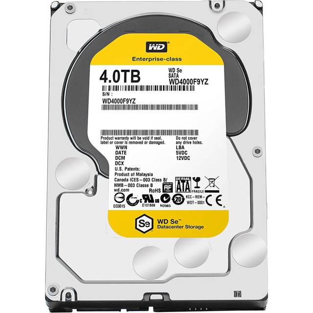 Western Digital WD4000F9YZ intern hårddisk 4 TB (8,9 cm (3,5 tum), 7200 rpm, 64 MB RAID, 8 MB, SATA)